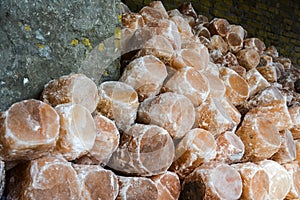 Pile of Rock Salt Lamps